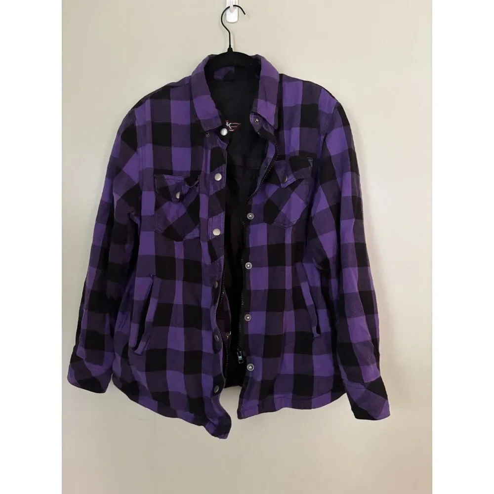 Unik International Women's Motorcycle Flannel XL Protective Armor NOT INCLUDED - Picture 3 of 10